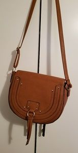 Mossimo Cognac Saddle Bag Purse
